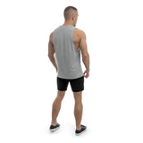 Essentials Cut Off Tank - heather grey