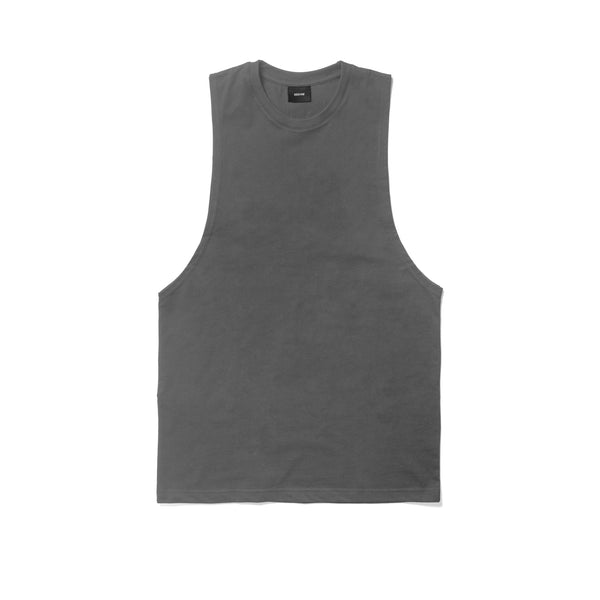 Essentials Cut Off Tank - dark grey