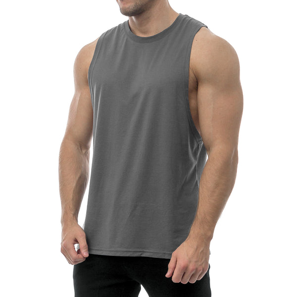 Essentials Cut Off Tank - dark grey