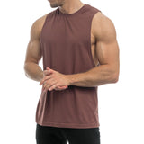 Essentials Cut Off Tank - maroon