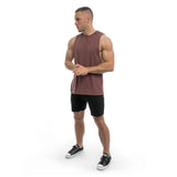 Essentials Cut Off Tank - maroon