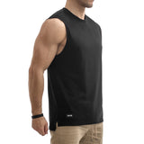 Side Split Muscle Tank - black