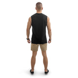 Side Split Muscle Tank - black