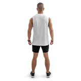 Side Split Muscle Tank - white
