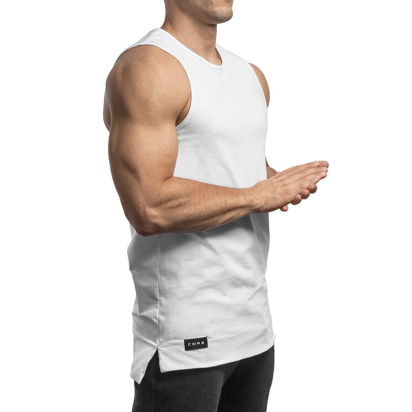 Side Split Tank - white