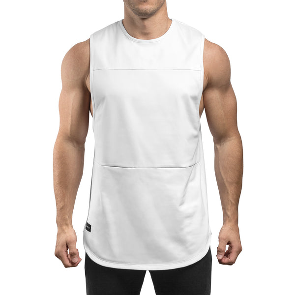 Lux Cut Off Tank - white