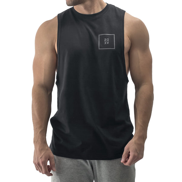 Outline Cut Off Tank - black