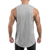 Round Cut Off Tank - heather grey
