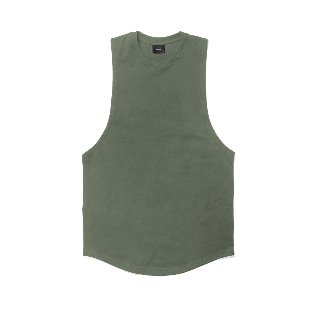 Round Cut Off Tank - olive
