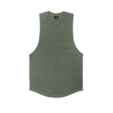 Round Cut Off Tank - olive