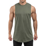 Round Cut Off Tank - olive