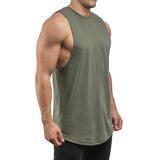 Round Cut Off Tank - olive