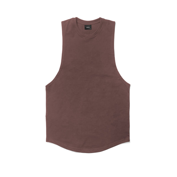 Round Cut Off Tank - maroon