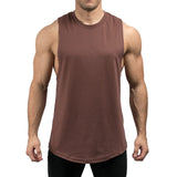 Round Cut Off Tank - maroon
