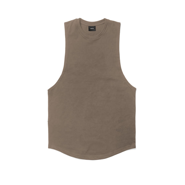Round Cut Off Tank - brown