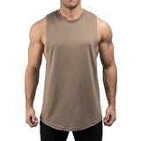 Round Cut Off Tank - brown