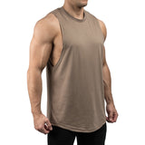 Round Cut Off Tank - brown