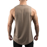 Round Cut Off Tank - brown