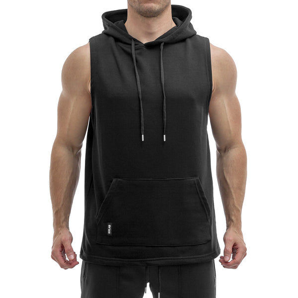 Sleeveless Hoodie - black