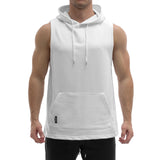 Sleeveless Hoodie - white