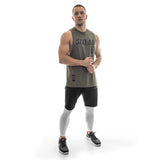 Offense Cut Off Tank - olive