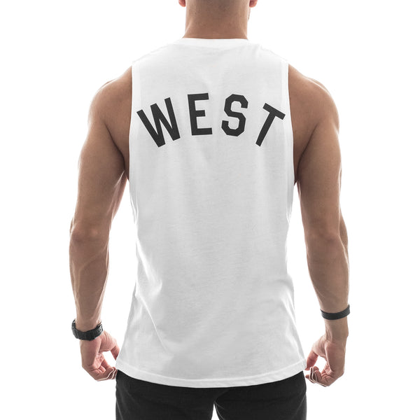 Winter League Cut Off Tank - white