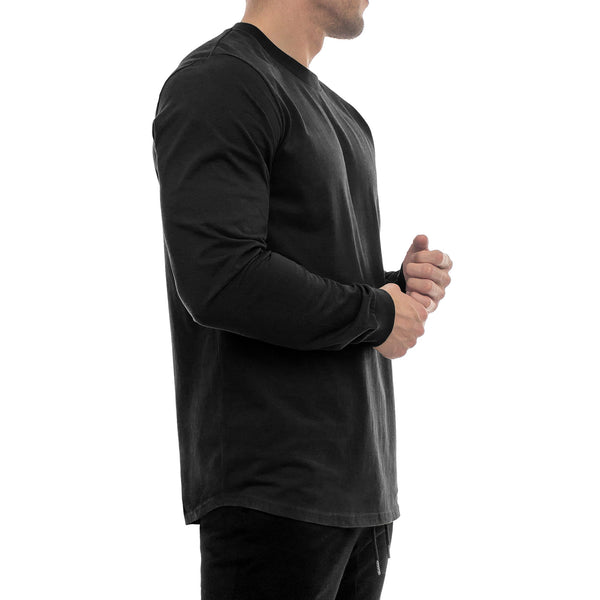 Round Longsleeve - black