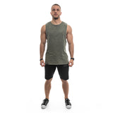 Vintage Cut Off Tank - washed olive