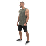 Vintage Cut Off Tank - washed olive