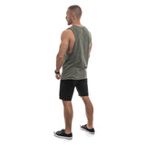 Vintage Cut Off Tank - washed olive