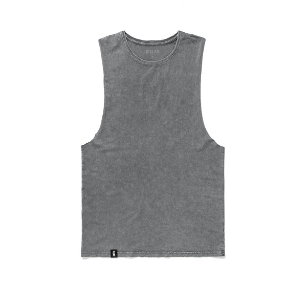 Vintage Cut Off Tank - washed grey