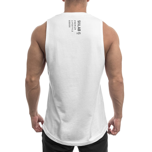 Trademark Cut Off Tank - white