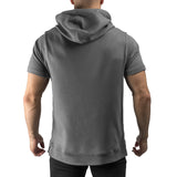 Short Sleeve Hoodie - dark grey