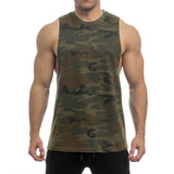 Camo Cut Off Tank - khaki camo