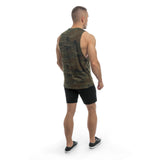 Camo Cut Off Tank - khaki camo