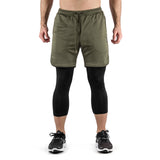 2-in-1 Set Long - olive/black