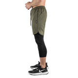 2-in-1 Set Long - olive/black