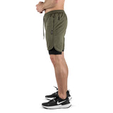 2-in-1 Set Short - olive/black
