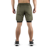 2-in-1 Set Short - olive/black