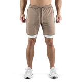 2-in-1 Set Short - brown/white