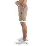 2-in-1 Set Short - brown/white