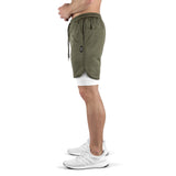 2-in-1 Set Short - olive/white