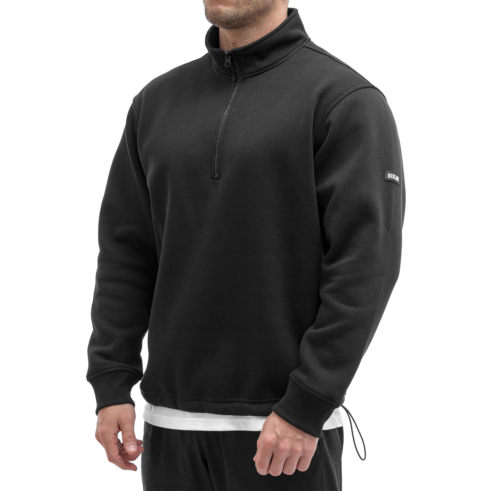 Relaxed Half-Zip - black | SIXLAB