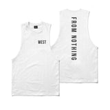 West Cut Off Tank - white/black