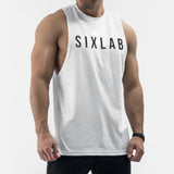 Athlete Cut Off Tank - white