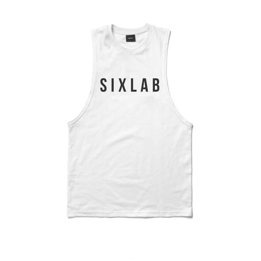 Athlete Cut Off Tank - white