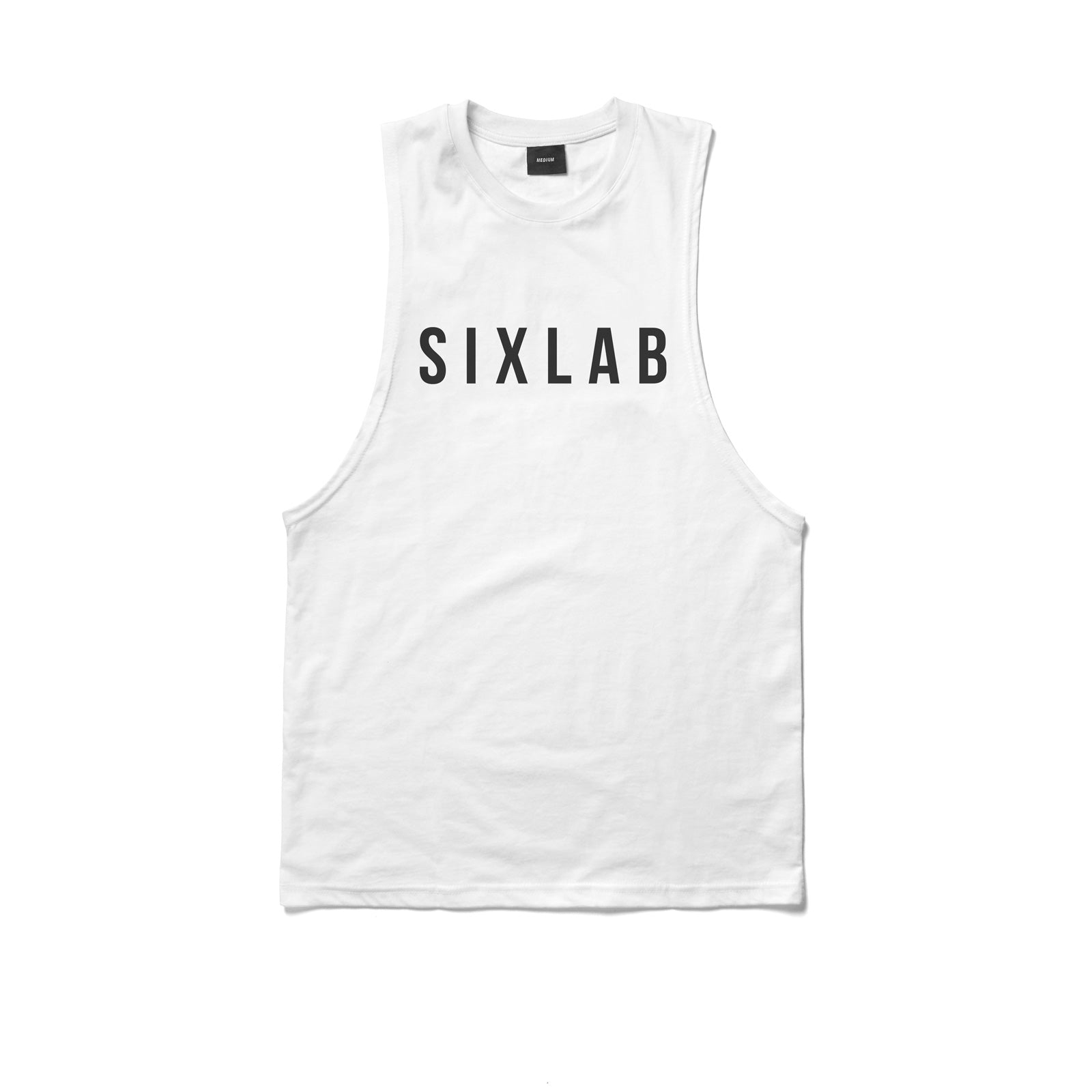 Athlete Cut Off Tank - white