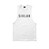 Athlete Cut Off Tank - white