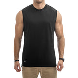 Side Split Muscle Tank - black