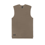 Side Split Muscle Tank - brown